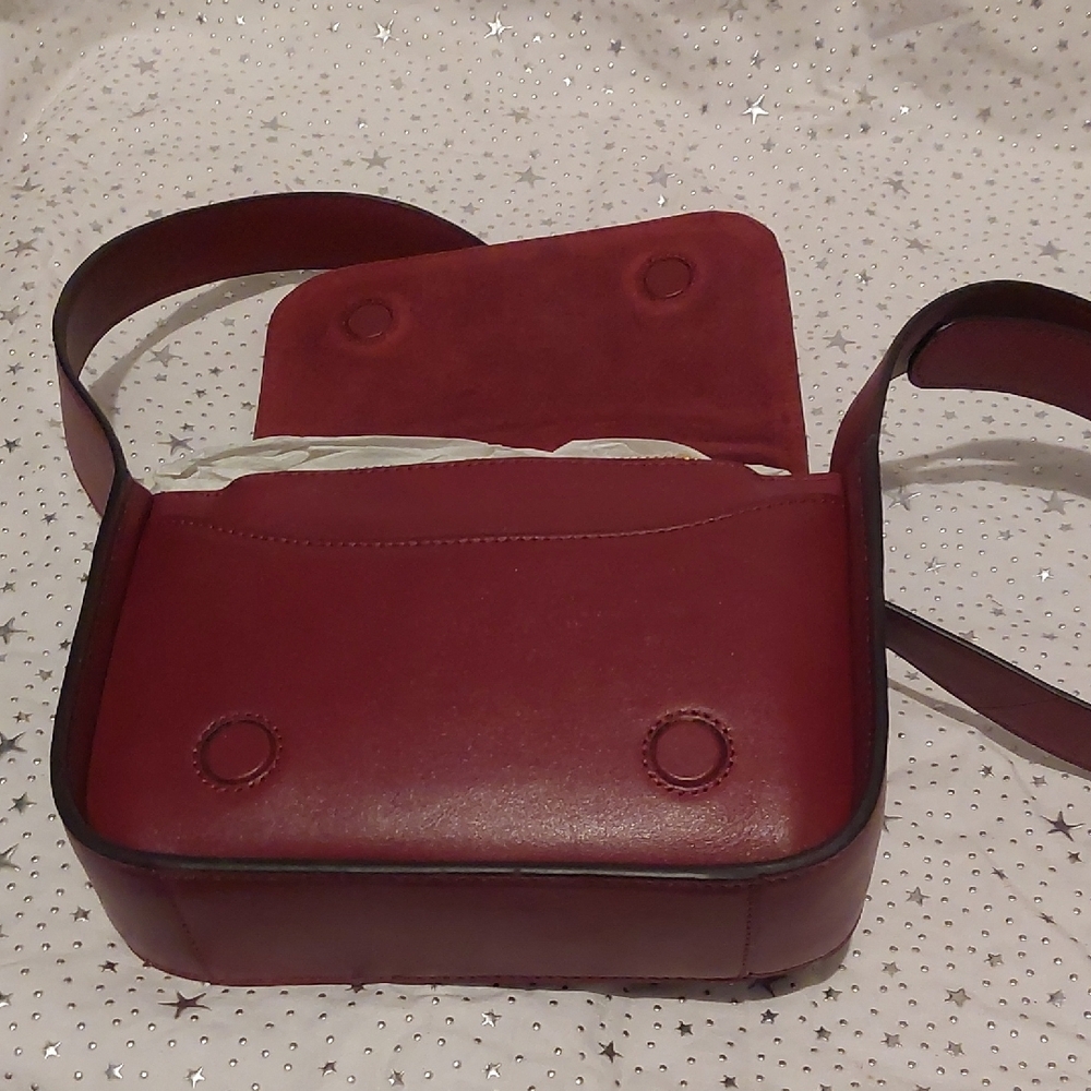 Burgundy Crossbody Bag. Like New - Picture 2 of 12